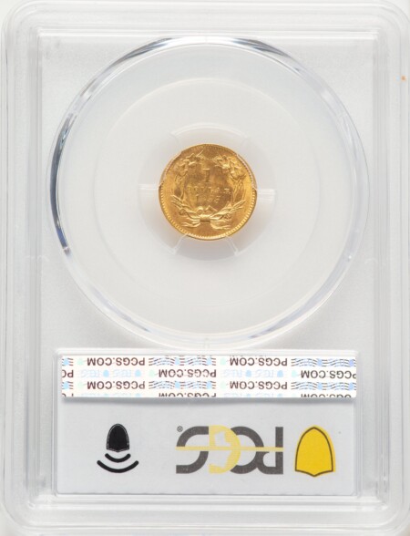 1855 G$1 Type Two, MS PCGS Secure 64 PCGS