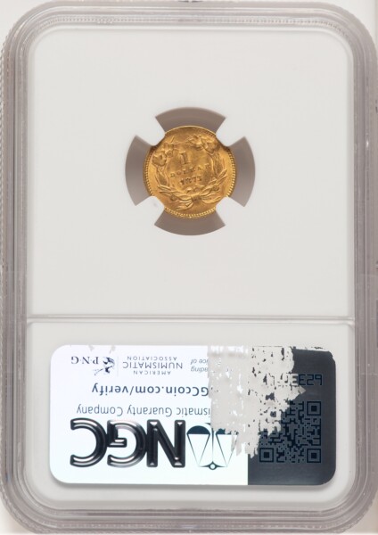 1873 G$1 OPEN 3, MS 63 NGC