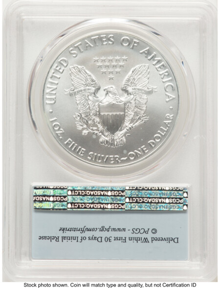 2018 Silver Eagle FS Flag 70 PCGS