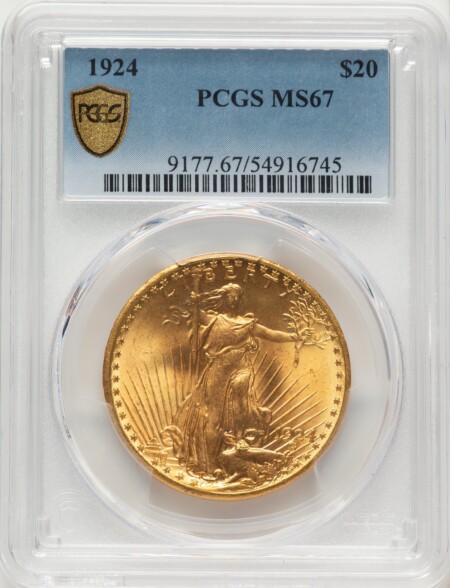 1924 $20 Saint PCGS Secure 67 PCGS