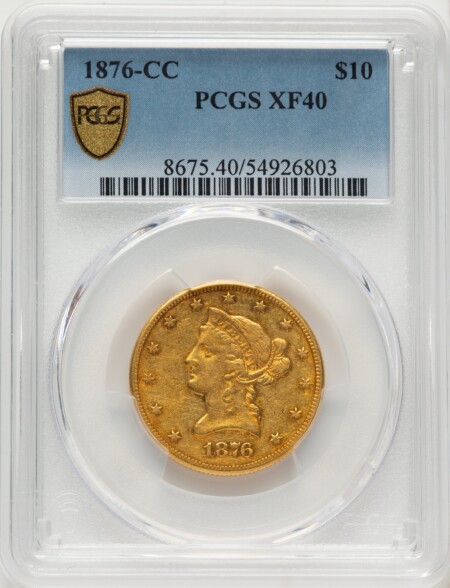 1876-CC $10 PCGS Secure 40 PCGS