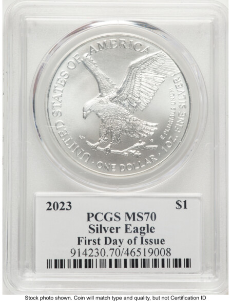 2023 Silver Eagle FDI Stephanie Sabin 70 PCGS