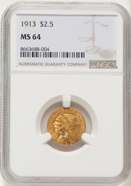 1913 $2 1/2 64 NGC