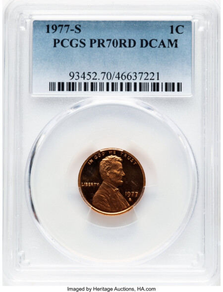 1977-S 1C, DC 70 PCGS