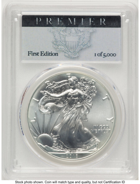 2018 Silver Eagle Premier Label 70 PCGS