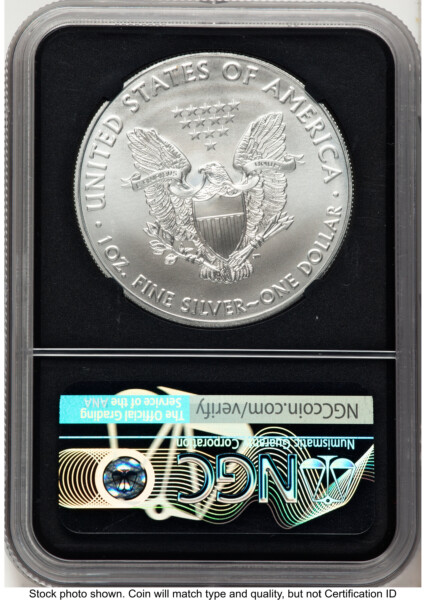 2021 Silver Eagle Type 1 FR Struck at West Point Black Heraldic Eagle Blk Core 70 NGC