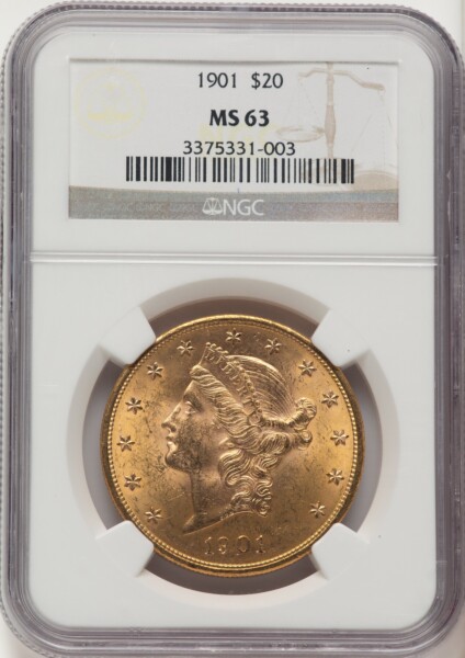 1901 $20 63 NGC