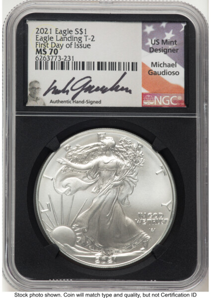 2021 Silver Eagle Type 2 FDI Michael Gaudioso Blk Core 70 NGC