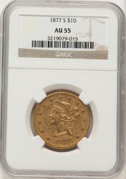 1877-S $10 55 NGC