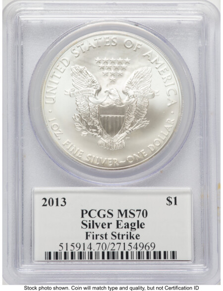 2013 Silver Eagle FS John Mercanti 70 PCGS
