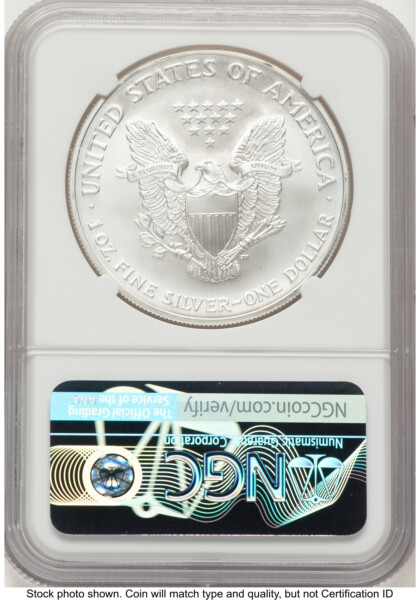 2004 Silver Eagle John Mercanti From US Mint Sealed Box 70 NGC