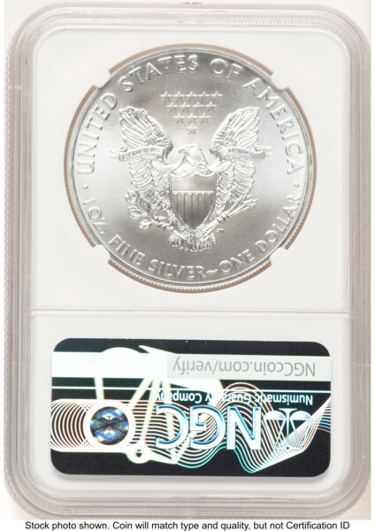 2015 Silver Eagle Brown Label 70 NGC