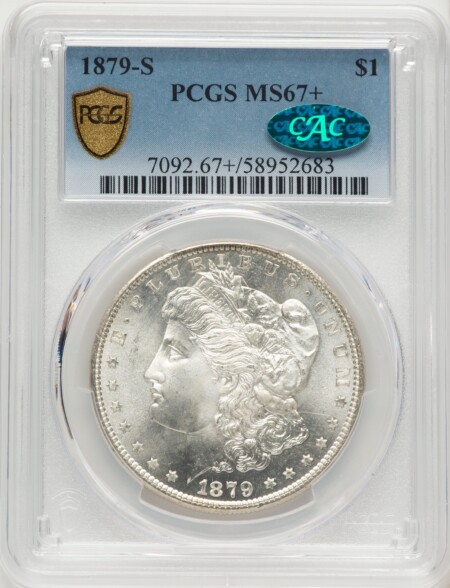 1879-S S$1 CAC PCGS Secure PCGS Plus 67 PCGS
