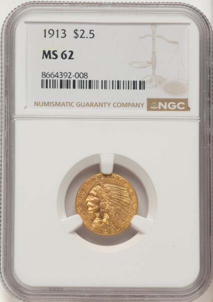1913 $2 1/2 62 NGC