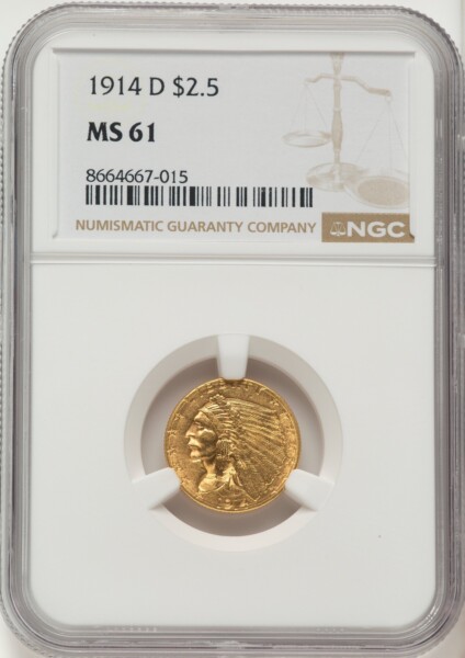1914-D $2 1/2 61 NGC
