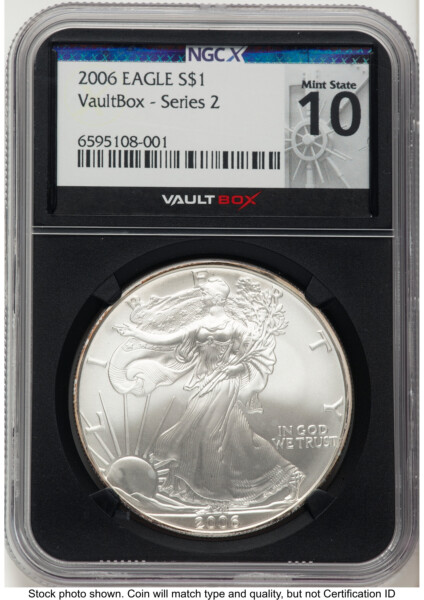2006 Silver Eagle Vault Box Series 2 Blk Core 10 NGCX