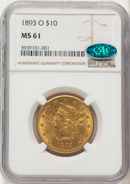 1893-O $10 61 NGC