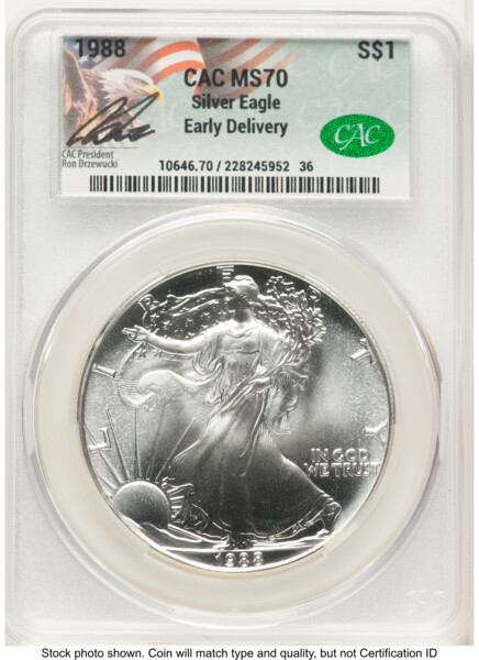 1988 Silver Eagle Early Delivery Ron Drzewucki 70 CACG