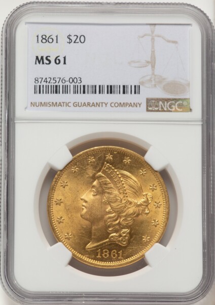 1861 $20 61 NGC