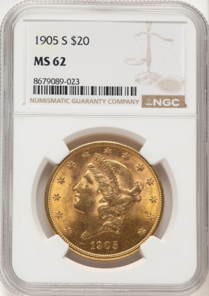 1905-S $20 62 NGC