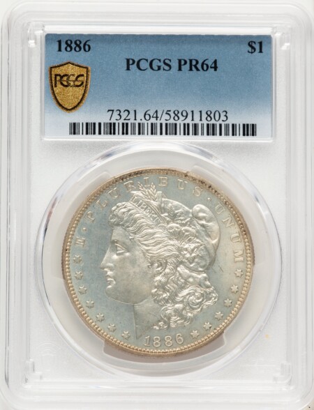 1886 S$1 PCGS Secure 64 PCGS
