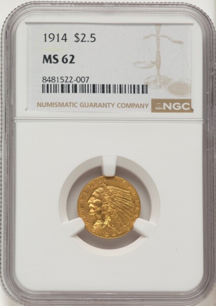 1914 $2 1/2 62 NGC