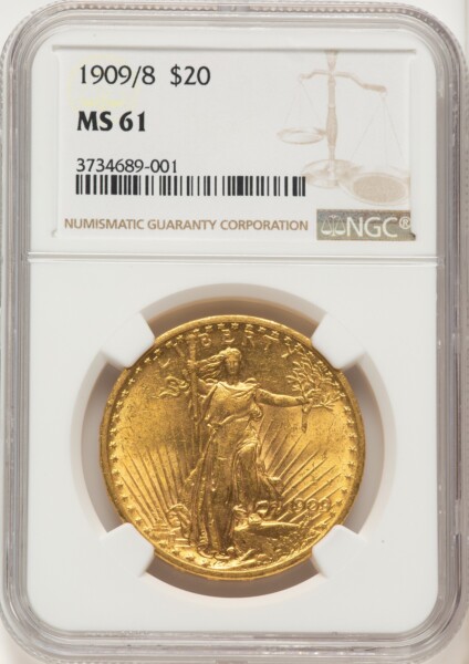 1909/8 $20 FS-301 61 NGC