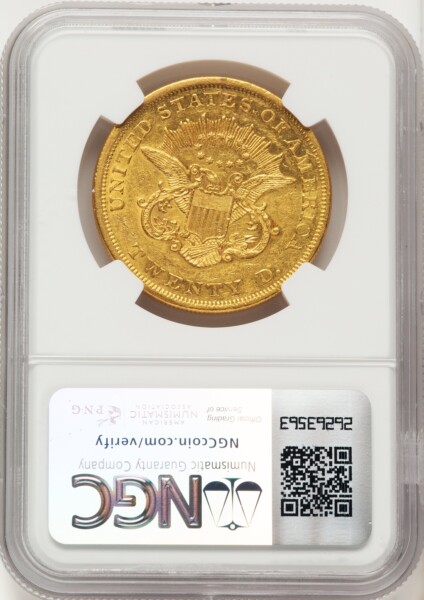 1862 $20 Brown Label 50 NGC