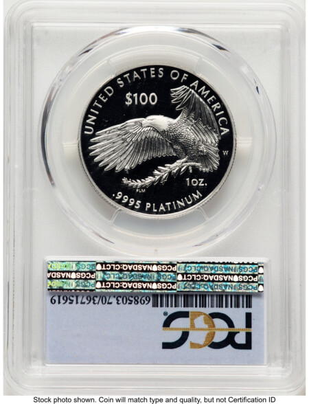2019-W Proof Platinum Eagle 1 oz FDI FS Flag Philadelphia 70 PCGS