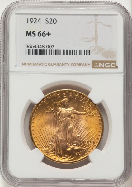 1924 $20 Saint NGC Plus 66 NGC