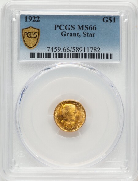 1922 G$1 Grant, With Star PCGS Secure 66 PCGS