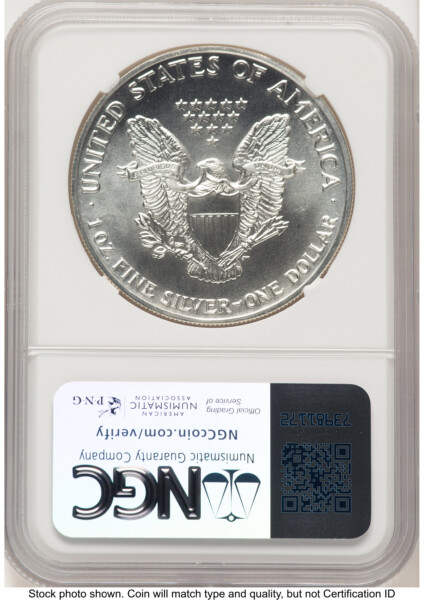 1989 Silver Eagle Mike Castle From US Mint Sealed Box 70 NGC