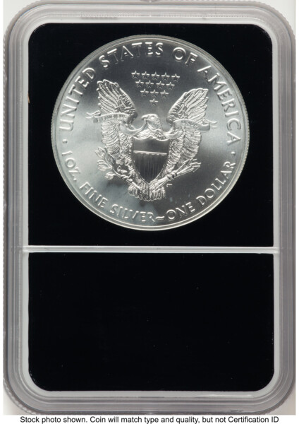 2021 Silver Eagle Type 1 Black Silver Eagle Core Overlay/Label 70 NGC