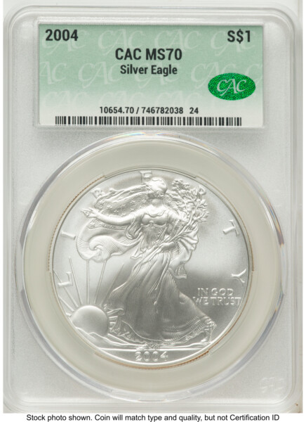 2004 Silver Eagle Non Designation 70 CACG