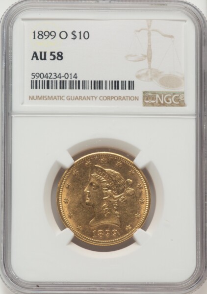 1899-O $10 58 NGC