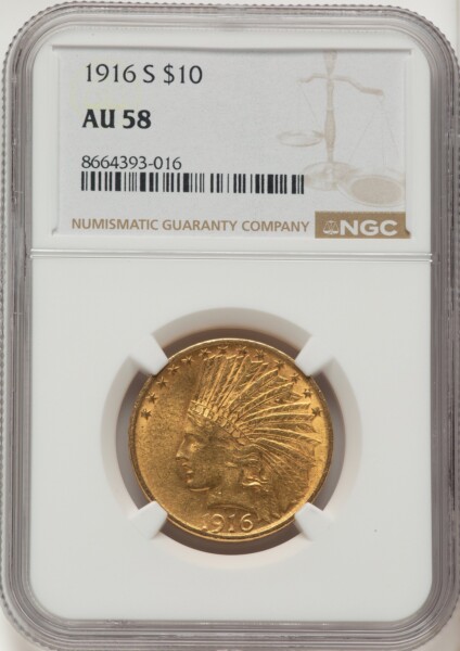 1916-S $10 58 NGC