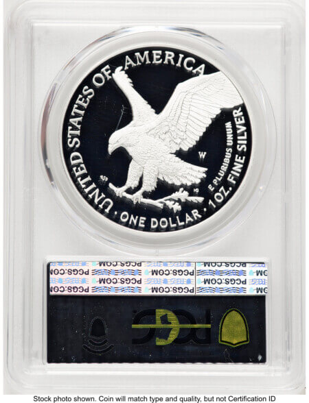 2023-W Proof Silver Eagle 1 oz AR Silver Foil 70 PCGS