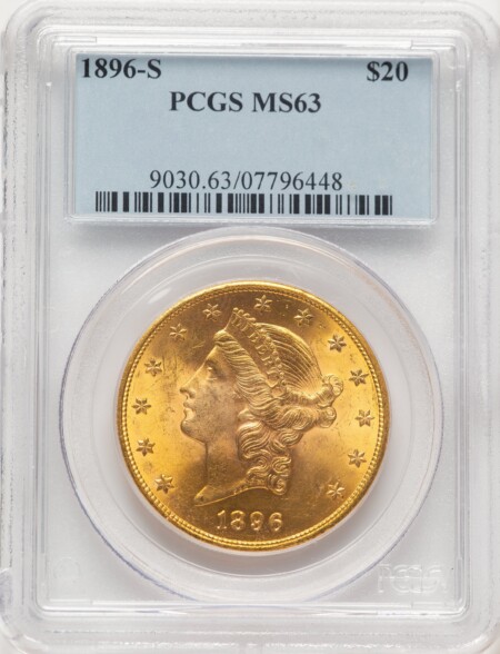 1896-S $20 63 PCGS