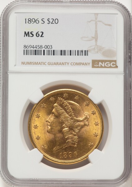 1896-S $20 62 NGC