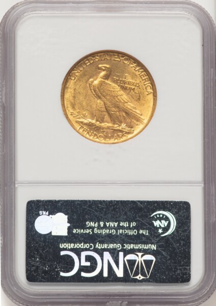 1907 $10 No Motto 61 NGC