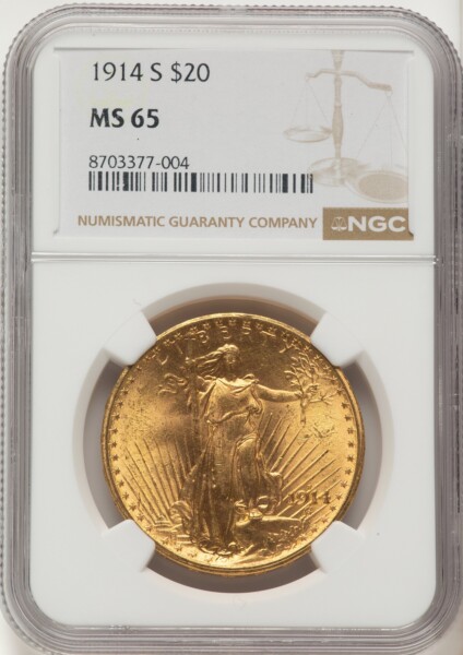 1914-S $20 65 NGC