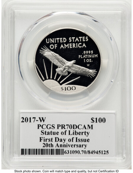 2017-W Proof Platinum Eagle 1 oz FDI John Mercanti 70 PCGS