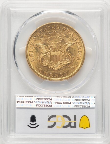 1853 $20 PCGS Secure 58 PCGS
