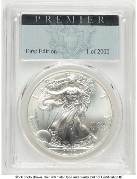 2020 Silver Eagle Premier Label 70 PCGS