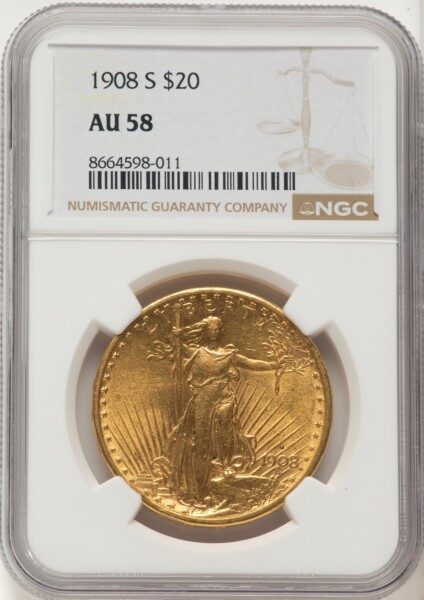 1908-S $20 58 NGC