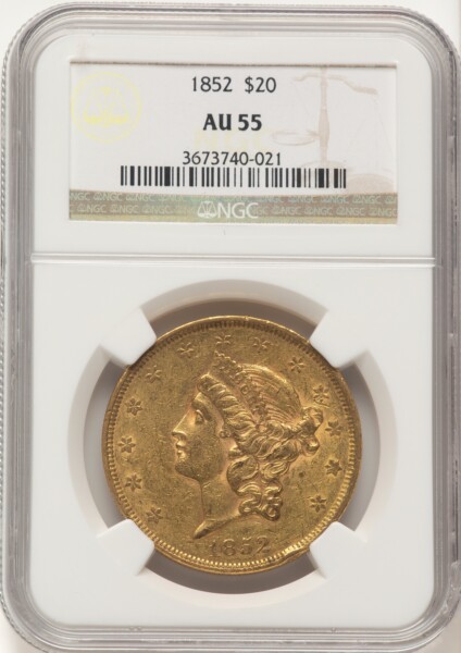 1852 $20 55 NGC