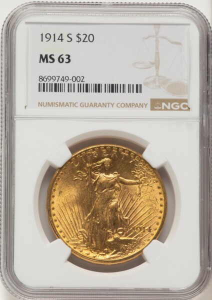 1914-S $20 63 NGC