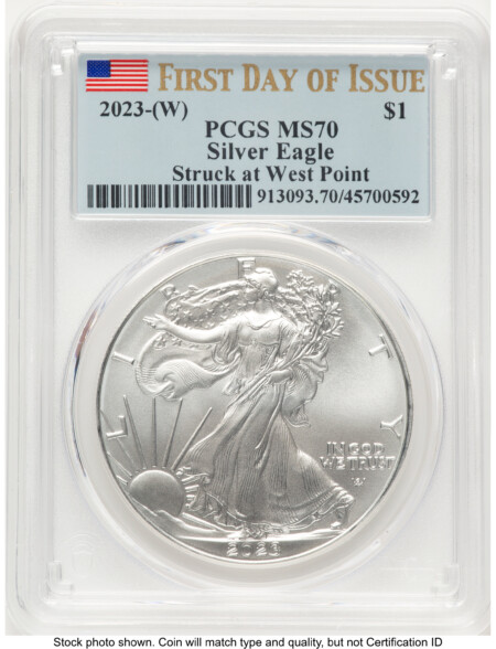 2023-(W) Silver Eagle FDI Flag 70 PCGS