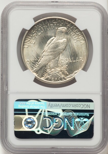1921 S$1 Peace, MS 66 NGC
