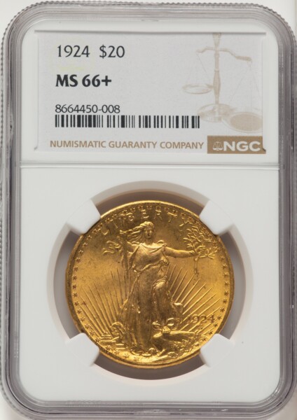 1924 $20 Saint NGC Plus 66 NGC
